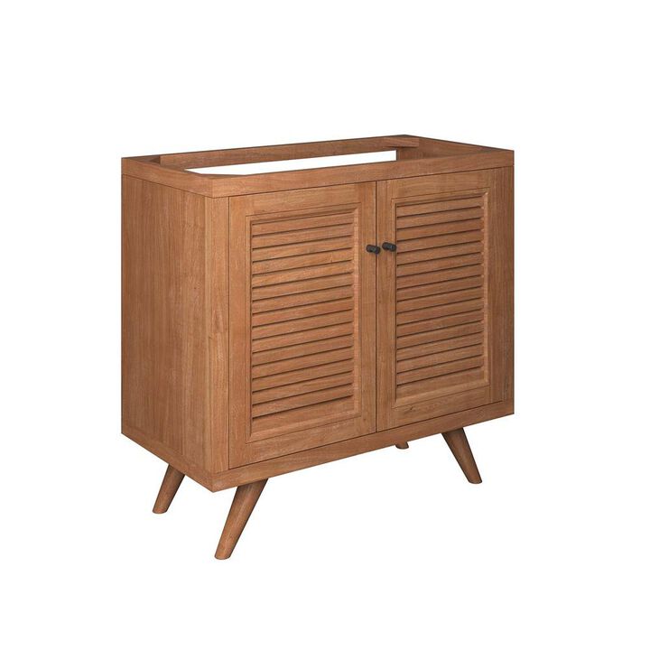 Modway Birdie 36 Teak Wood Bathroom Vanity Cabinet (Sink Basin Not Included)
