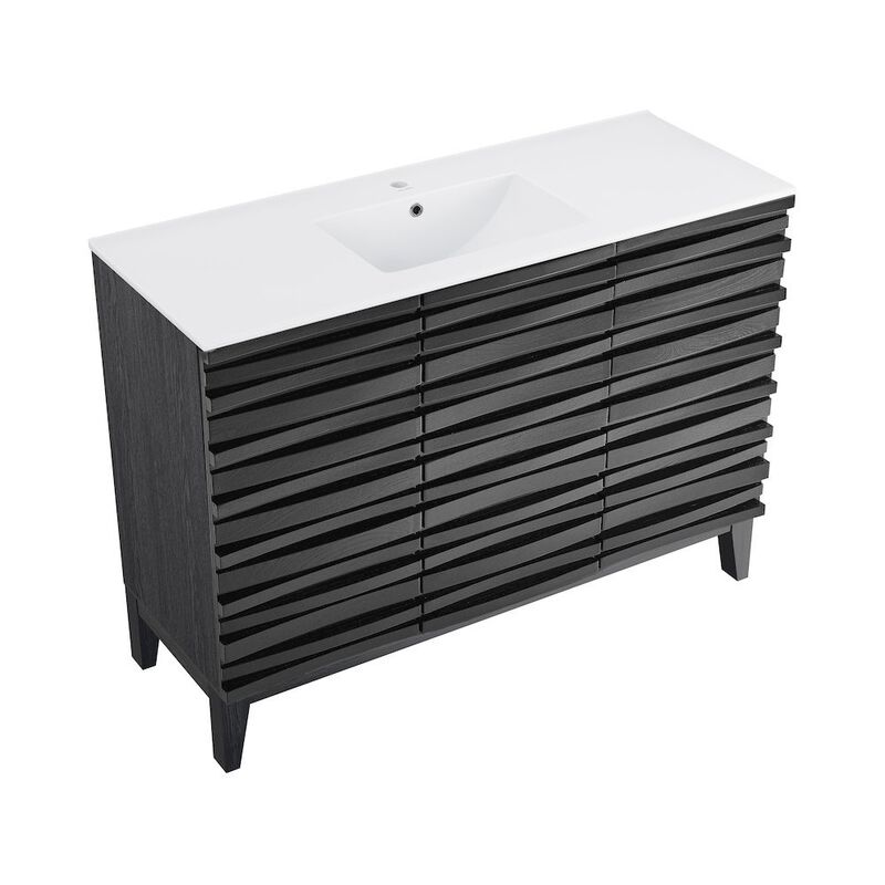 Cascade 48 in. Bathroom Vanity with 3-Hole Ceramic Sink Top image number 7