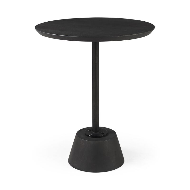 Solid Wood Round Accent Table with Durable Frame for Modern Interiors