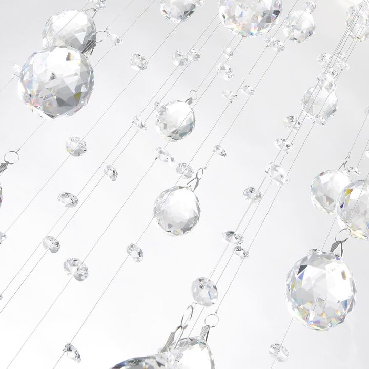 Square 16 Light Flush Mount With Chrome Finish