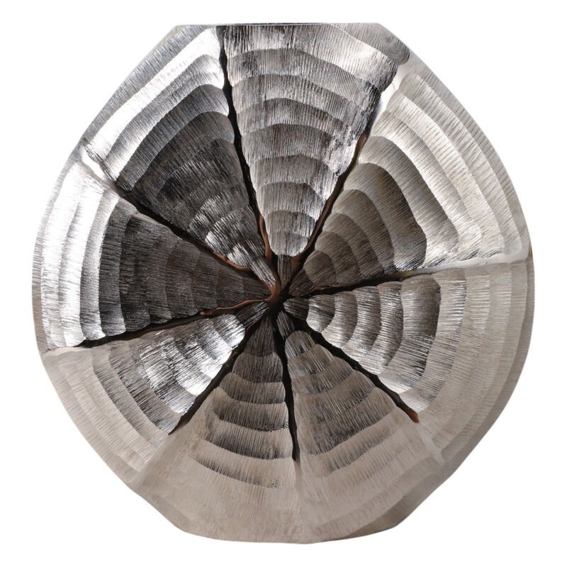 Shell Pattern Metal Vase image number 3
