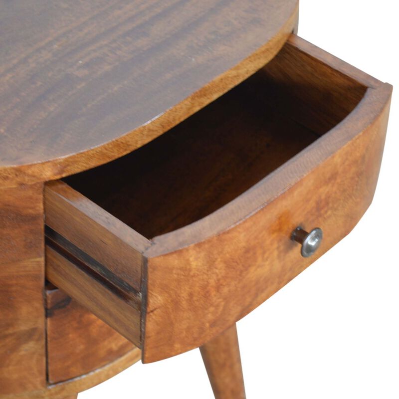 Chestnut Rounded Nightstand