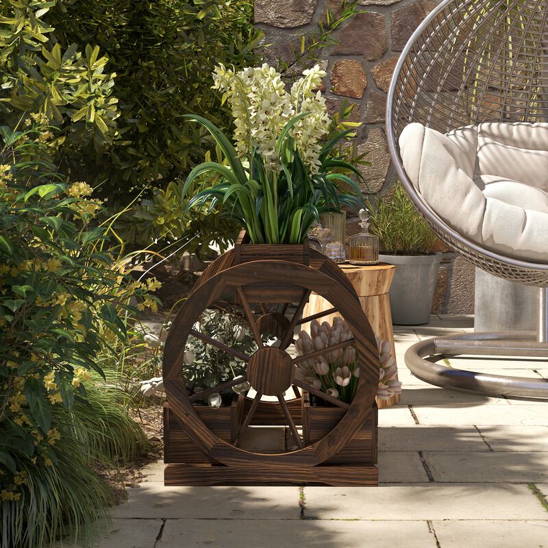 Hivvago Multi-Level Wooden Garden Planter image number 7