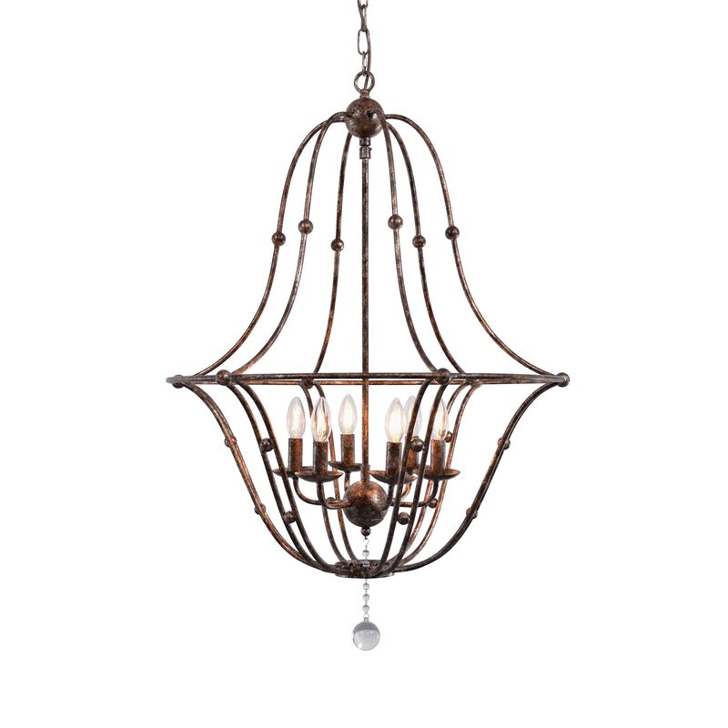 Rustic Metal Chandelier image number 0