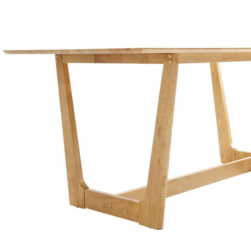 Solara 71" Rectangle Wood Dining Table image number 6