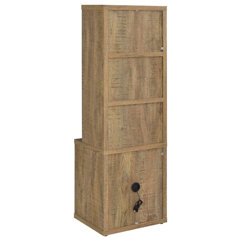 Park Bookcase with 3 Open Shelves, 2 Drawers, 61 Inch Natural Brown image number 5
