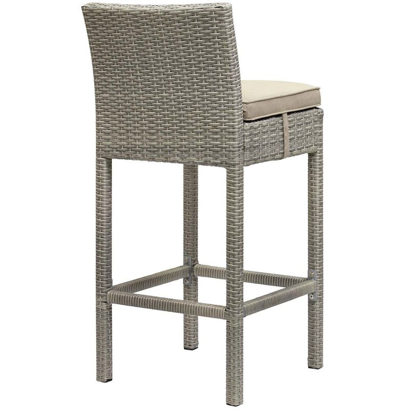 Conduit Outdoor Patio Wicker Rattan Bar Stool Set of 4 image number 3