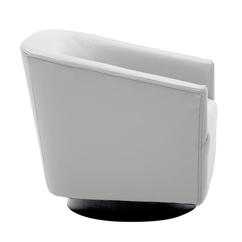 Comfort Pointe Gaven Dove Grey Wood Base Swivel Chair