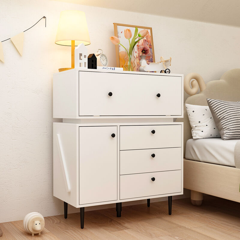 3-Drawer Dresser Creative Storage Cabinet With Robot Shape