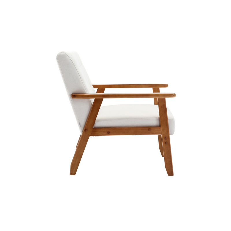 Streamdale Mid-Century Modern Leisure Chair with Wood Accents