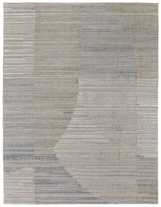 HomeRoots Abstract Hand Woven Worn Faded Area Rug