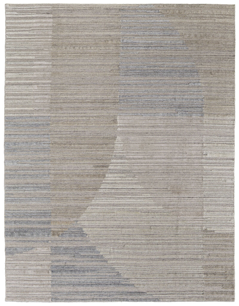 HomeRoots Abstract Hand Woven Worn Faded Area Rug image number 0