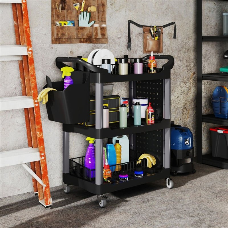 Rolling Tool Cart with Multiple Drawers, Mobile Garage Storage Organizer