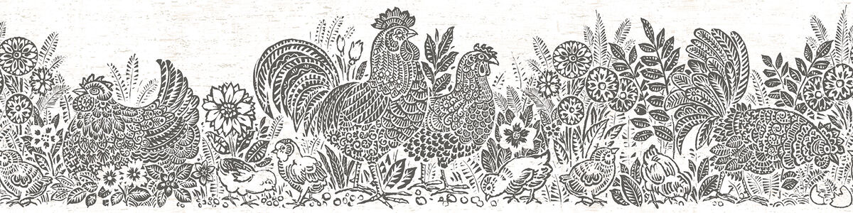 Parton Black Chicken Wallpaper (Set of 2)
