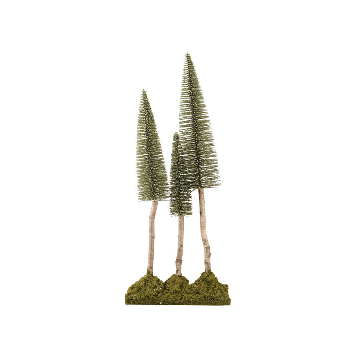 Birch Wood and Moss Base Tabletop Tree