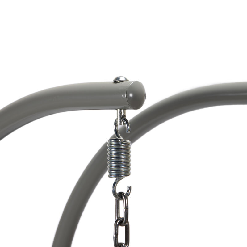 LeisureMod Mendoza Moder Wicker Hanging 2 person Egg Swing Chair Removable Cushion