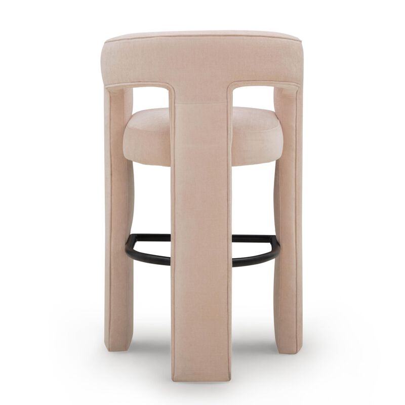 Tov Furniture Malone Blush Perfomance Fabric Bar Stool image number 4