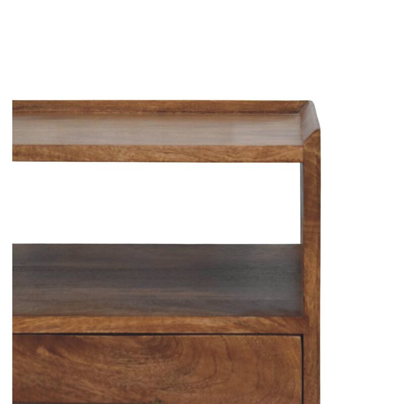 Artisan Furniture Solid Wood Valenza Brass Accent Bedside, Brown image number 4