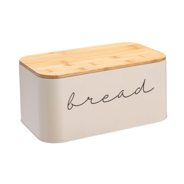 Metal "bread" Bin with Bamboo Lid