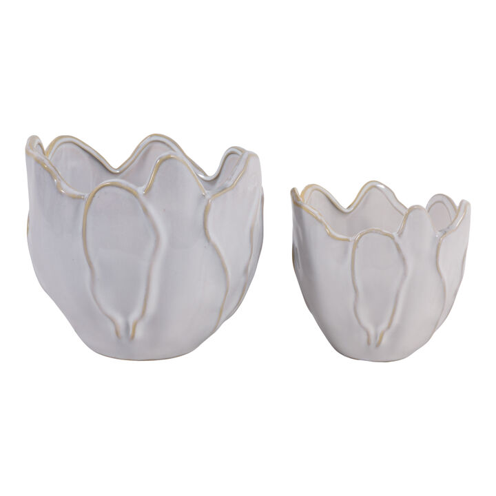 S/2 Flower Shaped Planters