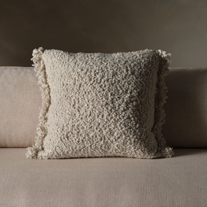 Angora Pebble Plush 20"X20" Pillow Cover