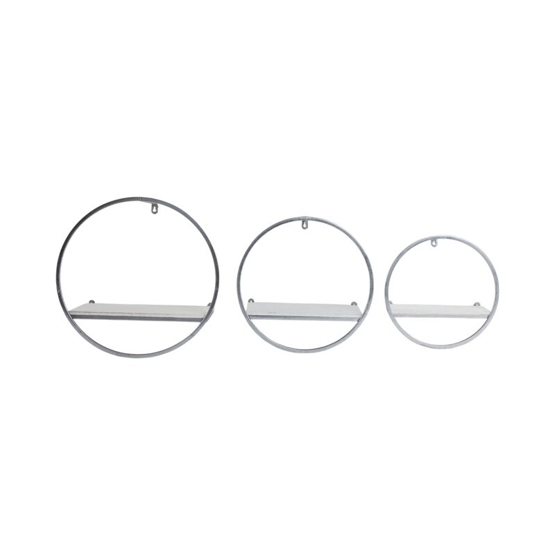 S/3 Wood/Metal Wall Shelves image number 0