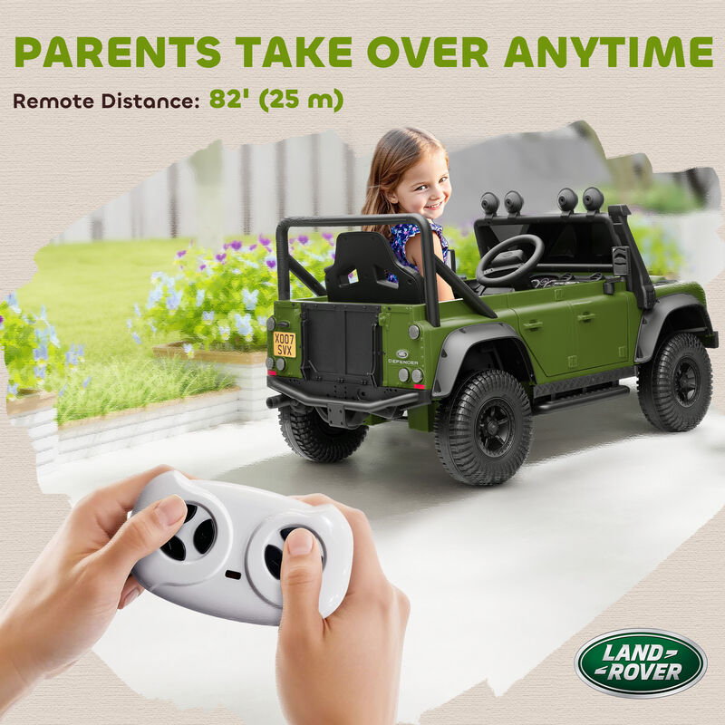 BreeBe Land Rover Licensed Electric Car for Kids with Remote Control, Dual Motors, Spring Suspension, LED Lights image number 6