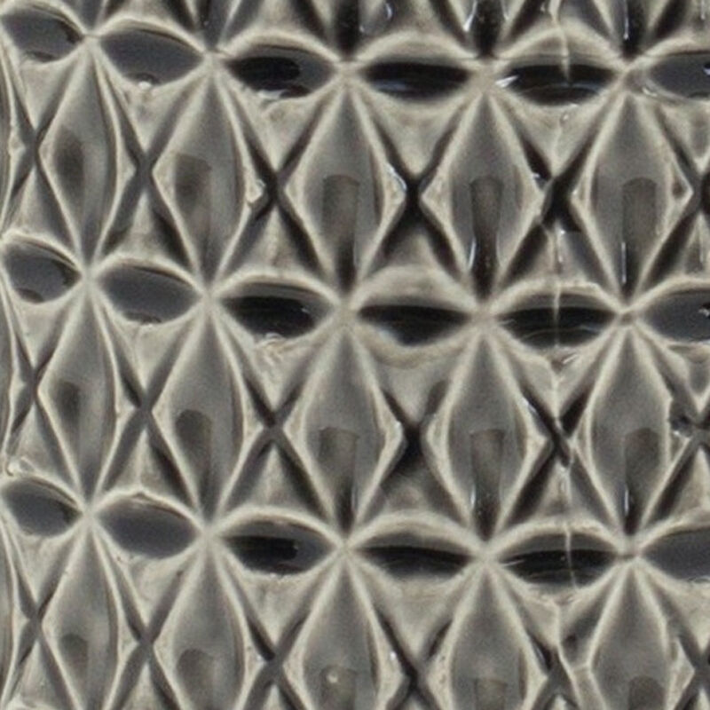 Hivvago 8 Inch Gray Geometric Bud Terracotta Table Vase