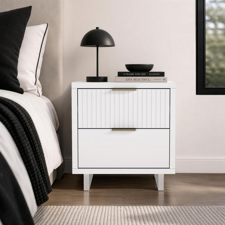 Elara White Nightstand