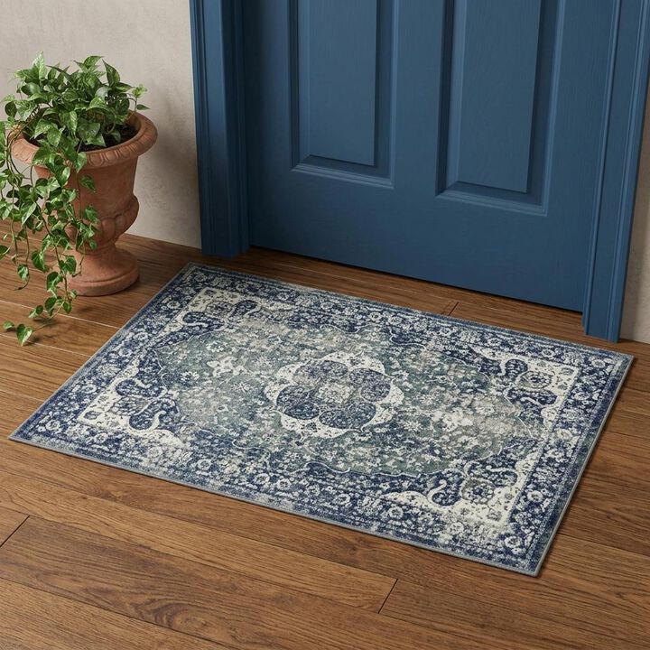 HomeRoots Floral Area Rug