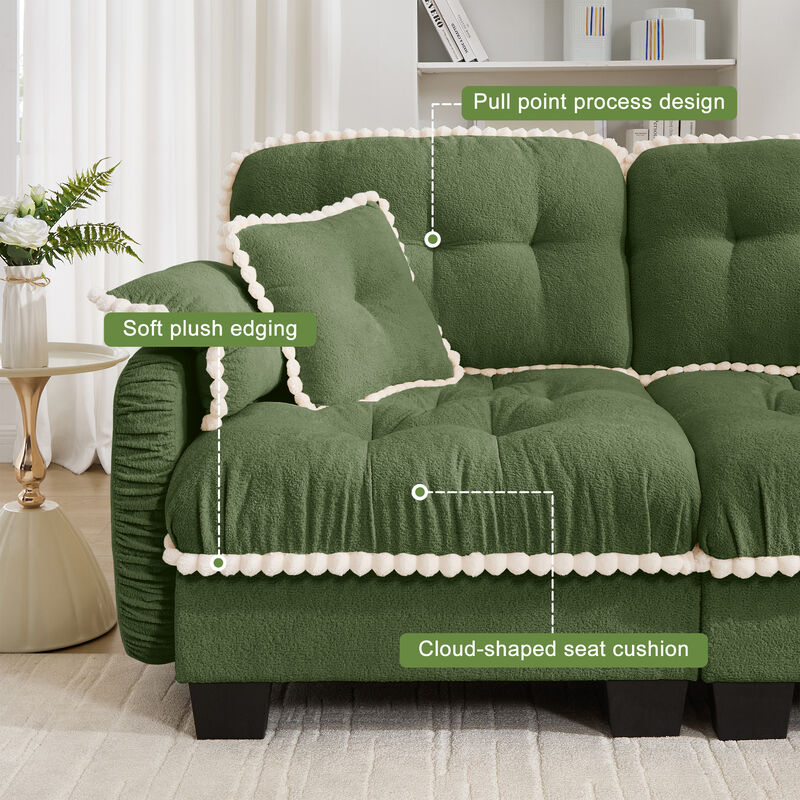 Ziworl Chenille Cloud L-Shaped Sectional image number 8