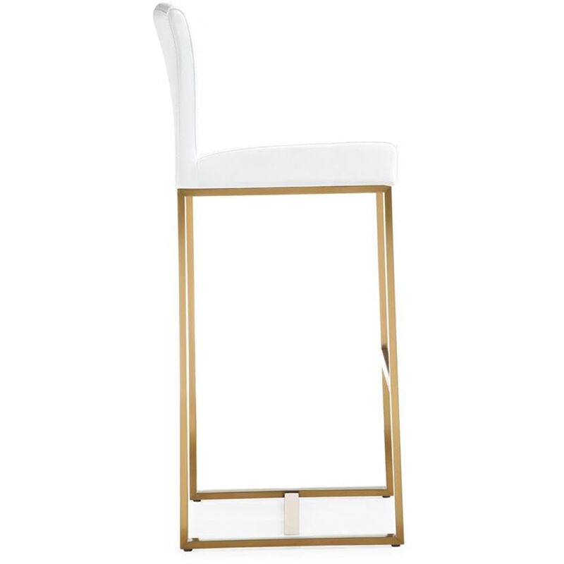 Casafoyer Denmark White Gold Steel Barstool (Set of 2) image number 4