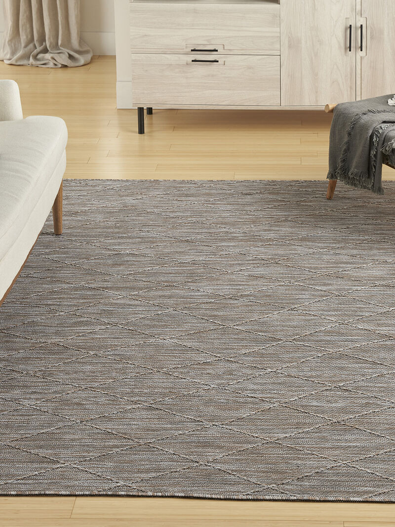 Washable Solutions WSL01 Gray/Mocha 4' x 6' Rug