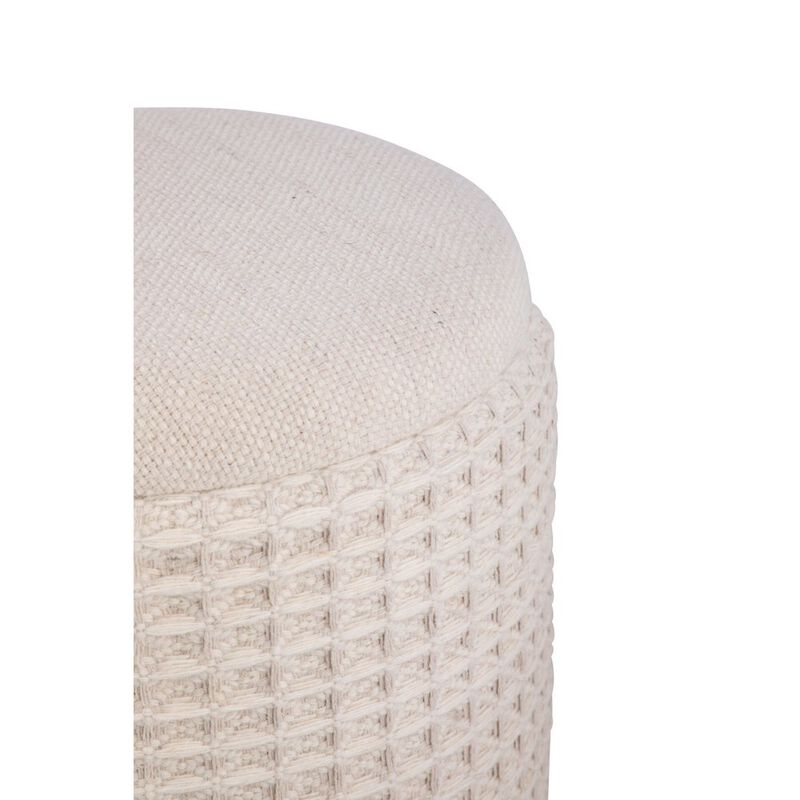Carolina Chair & Table Handwoven Chronos Waffle Cream Storage Ottoman