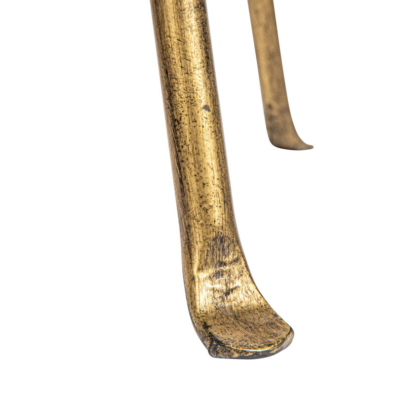 Metal Martini Cocktail Table, Antique Brass image number 4