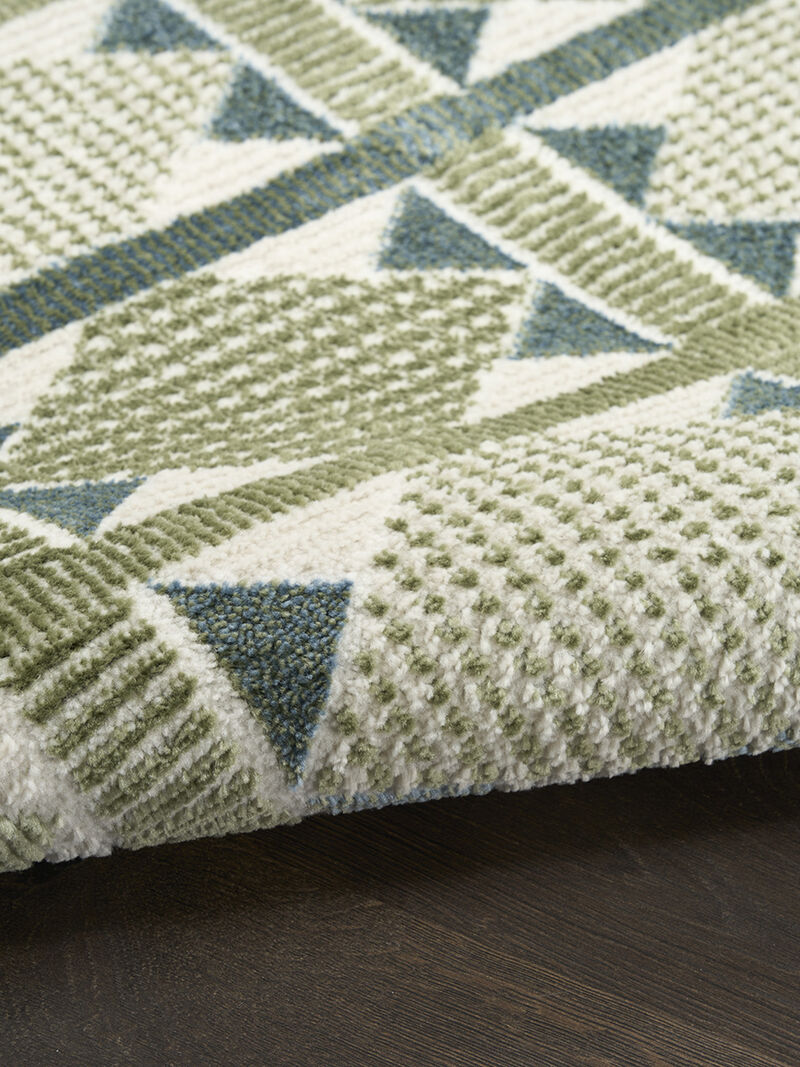 Nordic NRC06 Green/Blue 2' x 6' Rug