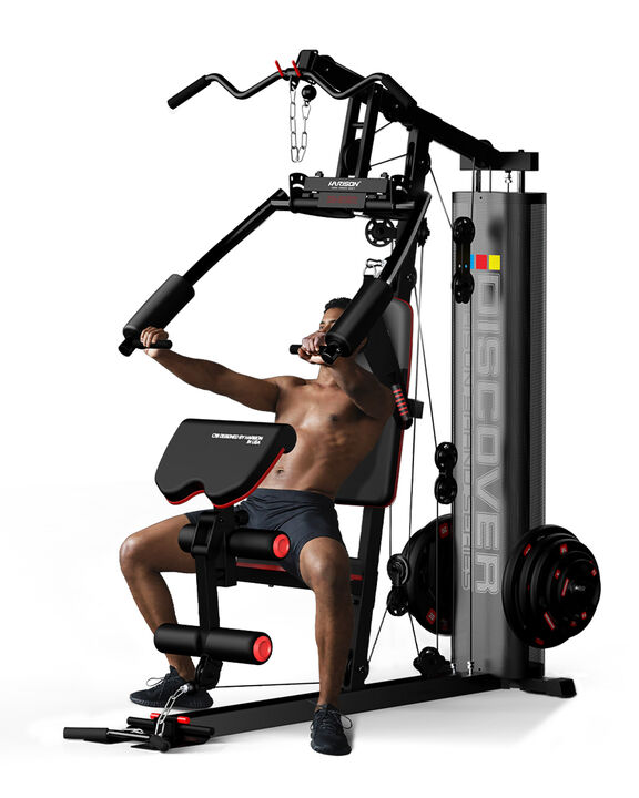 HARISON Multifunction Home Gym System, Full Body Workout Machine with Pulley, Bench & Leg Extension (HR-G11511)