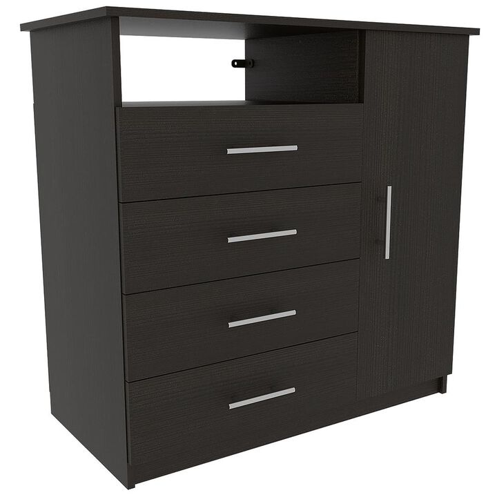 Rioja 4 Drawer Dresser Black Wengue