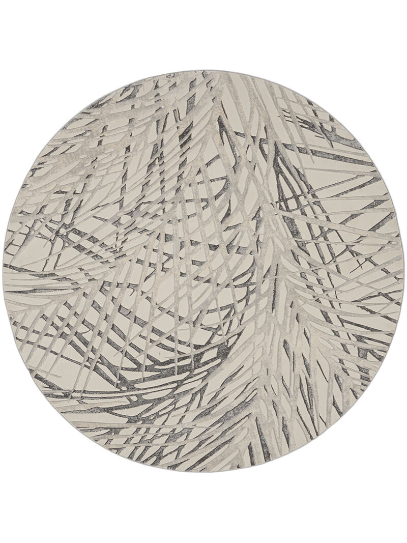 Rustic Textures RUS17 Ivory/Gray 5'3" x Round Rug image number 0