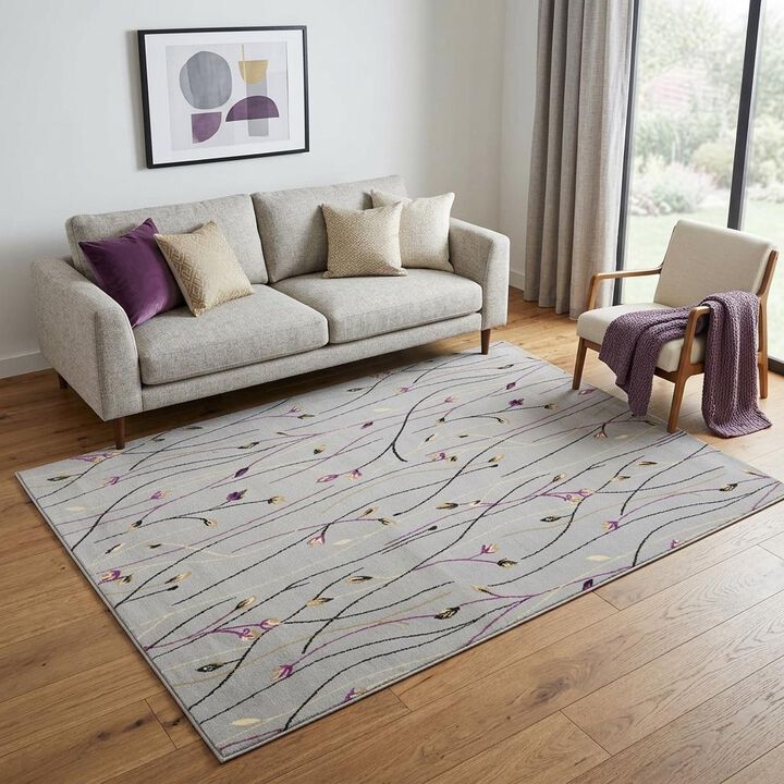 HomeRoots Floral Power Loom Area Rug