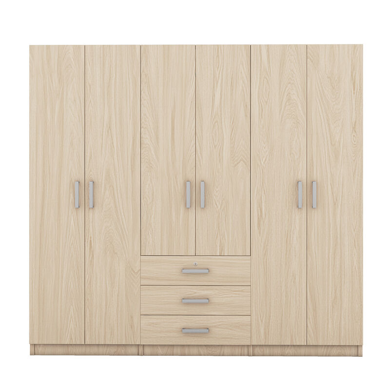 Merax 6-Doors Wooden Wardrobe Storage for Bedroom