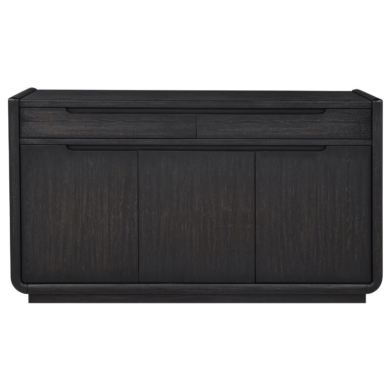 Lina Sideboard Server Console, 3 Doors, 2 Drawers, 64 Inch Burnished Black image number 2