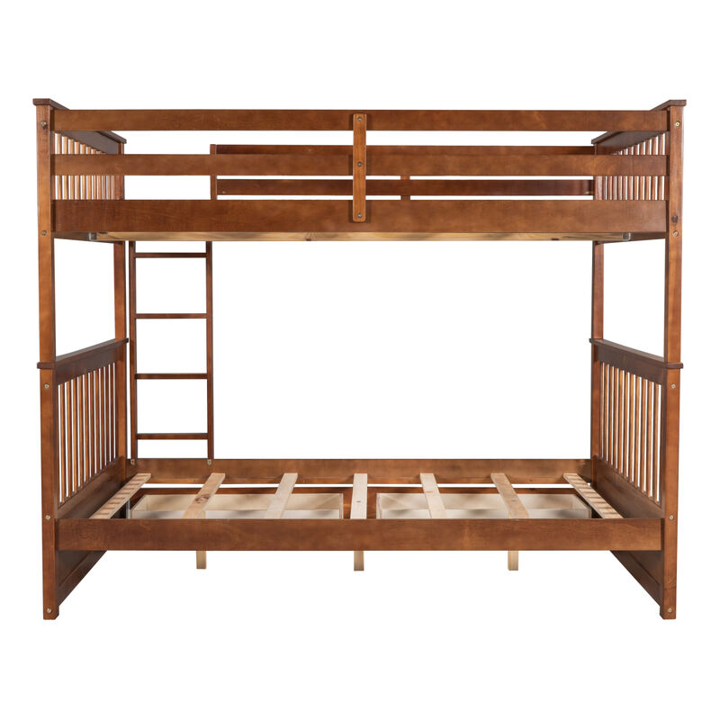Full-Over-Full Bunk Bed With Ladders And Two Storage Drawers