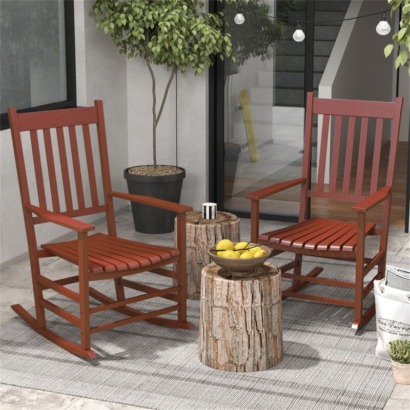 Weather-Resistant 2 Piece Rocking Chair for Outdoor Patio and Garden Comfort
