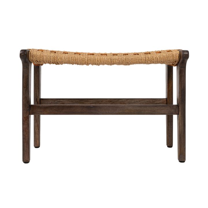 Mango Wood and Jute Stool