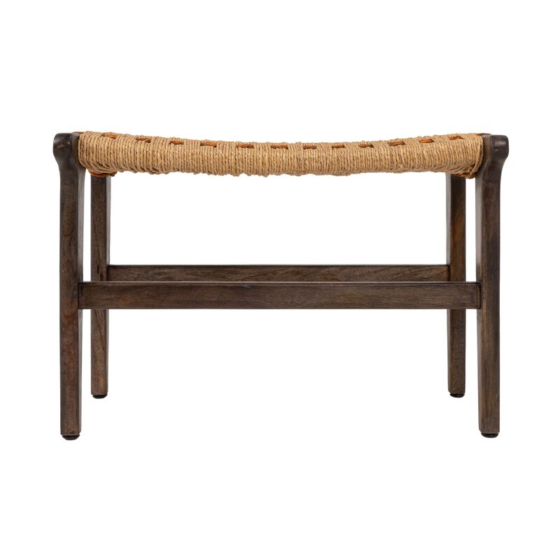 Mango Wood and Jute Stool image number 1