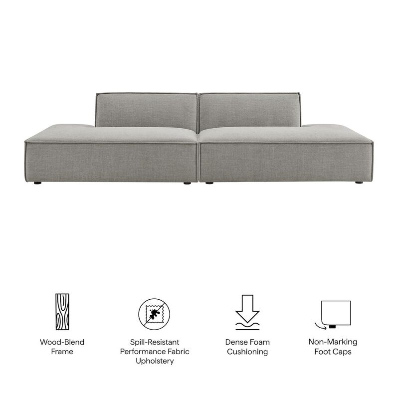 Restore 2-Piece Performance Fabric Upholstered Modular Loveseat image number 1