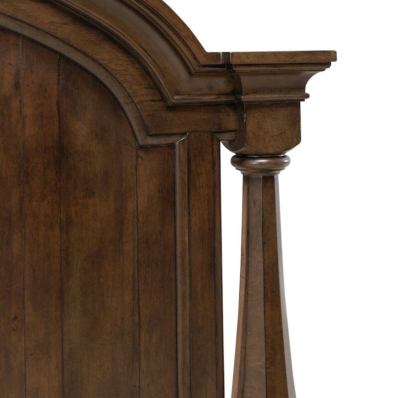 Liberty Furniture Arden Road Queen Arched Poster Bed Headboard - Satin Cherry image number 5