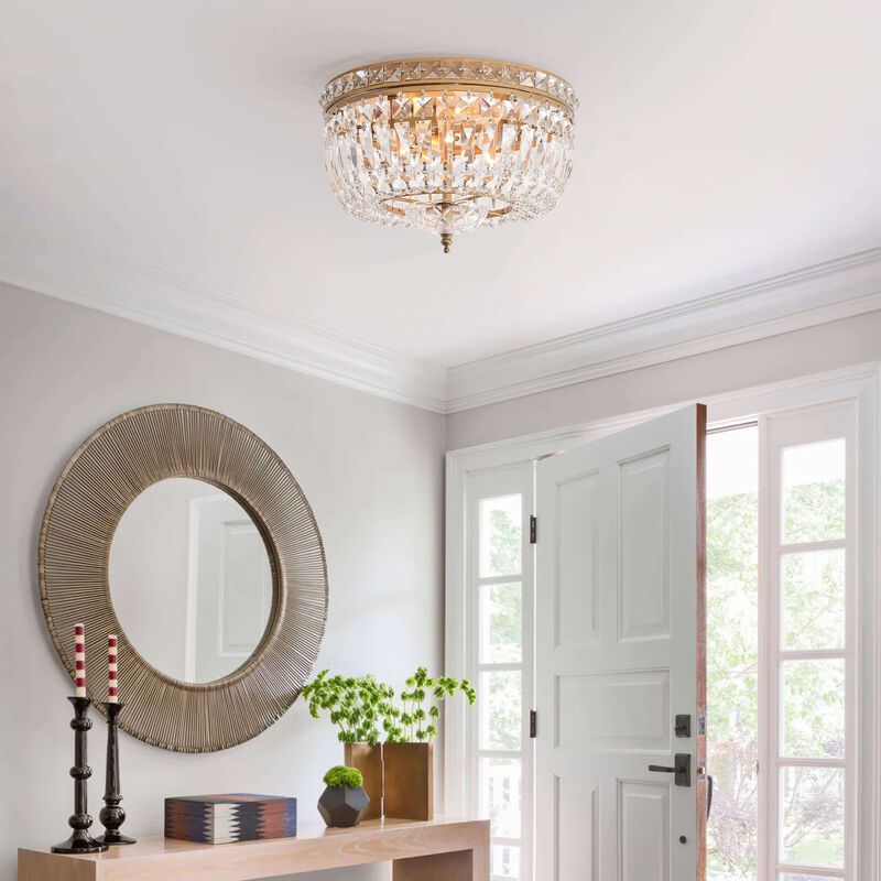 Elara Crystal Basket Flush Mount Chandelier image number 5