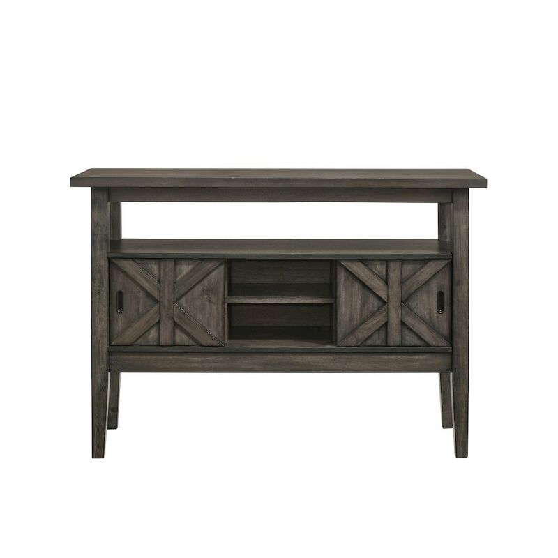 New Classic Furniture Gulliver Wood Server, Rustic Brown